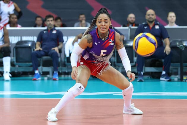LODZ 08.10.2022 MISTRZOSTWA SWIATA W SIATKOWCE KOBIET FAZA 2 GRUPOWA GRUPA F: DOMINIKANA - KANADA --- FIVB VOLLEYBALL WOMENS World Championship, WM, Weltmeisterschaft 2022 GROUP F MATCH: DOMINICAN REPUBLIC - CANADA BRENDA CASTILLO FOT. ANNA KLEPACZKO FOTOPYK NEWSPIX.PL --- Newspix.pl POLAND OUT!  221008LUM204