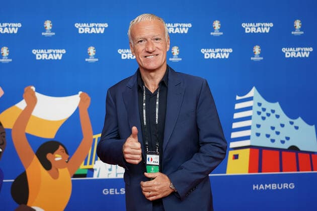 Didier Dechamps national coach France at the draw of the qualifying groups for the European Championship 2024 in the Frankfurt Festhalle Frankfurt 09 10 2022 EURO2024 Qualifying Draw EM 2024 draw of the qualifying groups, Festhalle Frankfurt