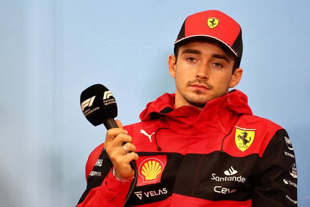 Charles Leclerc (MON) Ferrari, portrait in the post race FIA press conference, PK, Pressekonferenz during the Formula 1 Honda Japanese Grand Prix 2022, 18th round of the 2022 FIA Formula One World Championship, WM, Weltmeisterschaft from Octobre 7 to 9, 2022 on the Suzuka International Racing Course, in Suzuka, Mie Prefecture, Japan - F1 - JAPANESE GRAND PRIX 2022 - RACE DPPI Panoramic  JAPAN_SUNDAY_FIA_PRESS_CONF_17