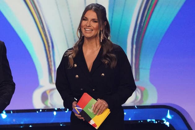 Laura Wontorra hosts the draw of the qualifying groups for the European Championship 2024 in the Festhalle Frankfurt 09 10 2022 EURO2024 Qualifying Draw EM 2024 Draw of the qualifying groups, Festhalle Frankfurt