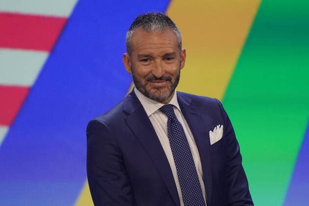 Gianluca Zambrotta Italy at the draw of the qualifying groups for the European Championship 2024 in the Frankfurt Festhalle Frankfurt 09 10 2022 EURO2024 Qualifying Draw EM 2024 Draw of the qualifying groups, Festhalle Frankfurt