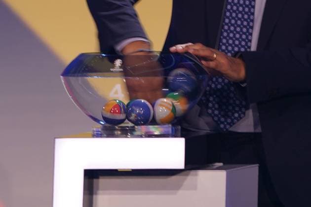 Demetrio Albertini Italy draws from the lottery pot 4 at the draw of the qualifying groups for the European Championship 2024 in the Festhalle Frankfurt 09 10 2022 EURO2024 Qualifying Draw EM 2024 Draw of the qualifying groups, Festhalle Frankfurt