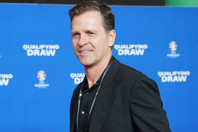 Manager of the national team Oliver Bierhoff Germany Germany at the draw of the qualifying groups for the European Championship 2024 in the Frankfurt Festhalle Frankfurt 09 10 2022 EURO2024 Qualifying Draw EM 2024 Draw of the qualifying groups, Festhalle Frankfurt