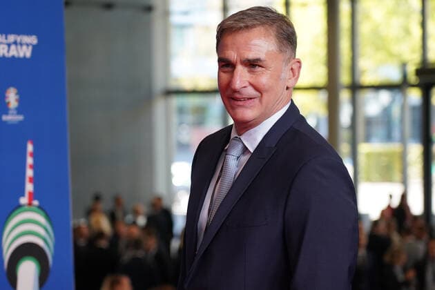 Stefan Kuntz national coach Turkey at the draw of the qualifying groups for the European Championship 2024 in the Frankfurt Festhalle Frankfurt 09 10 2022 EURO2024 Qualifying Draw EM 2024 draw of the qualifying groups, Festhalle Frankfurt