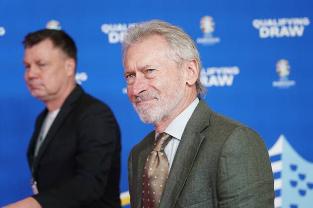 Paul Breitner at the draw of the qualifying groups for the European Championship 2024 in the Festhalle Frankfurt 09 10 2022 EURO2024 Qualifying Draw EM 2024 Draw of the qualifying groups, Festhalle Frankfurt