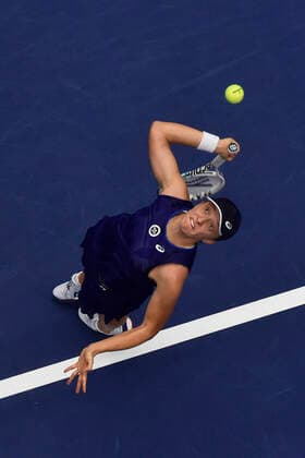 Iga Swiatek of Poland in action during the WTA, Tennis Damen Agel Open 2022 women s tennis tournament final match against Barbora Krejcikova of Czech Republic, on October 9, 2022, in Ostrava, Czech Republic. (CTKxPhoto JaroslavxOzana) CTKPhotoP2022100903963  JAO 04
