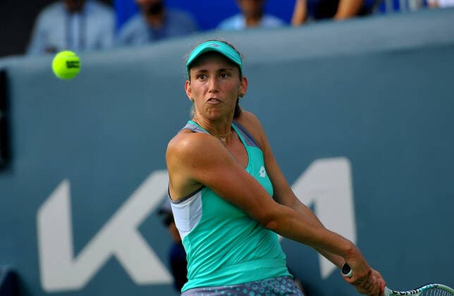 Jasmin Open Tennis Tournament 2022 In Tunisia Elise Mertens of Belgium in action against AlizÃ Cornet of French in the Women s Singles Final match at Monastir Stadium during the Jasmin Open Tennis Tournament 2022 in Tunisia on October 09,2022. Monastir Tunisia  Copyright: xYassinexMahjoubx originalFilename:mahjoub-notitle221009_npBw2.jpg