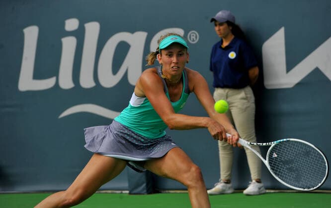Jasmin Open Tennis Tournament 2022 In Tunisia Elise Mertens of Belgium in action against AlizÃ Cornet of French in the Women s Singles Final match at Monastir Stadium during the Jasmin Open Tennis Tournament 2022 in Tunisia on October 09,2022. Monastir Tunisia  Copyright: xYassinexMahjoubx originalFilename:mahjoub-notitle221009_npq8G.jpg