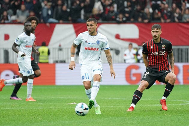 Rony Lopes (Troyes) FOOTBALL : OGC Nice vs Troyes - Ligue 1 Uber Eats - Nice - 09 10 2022 NorbertScanella Panoramic 