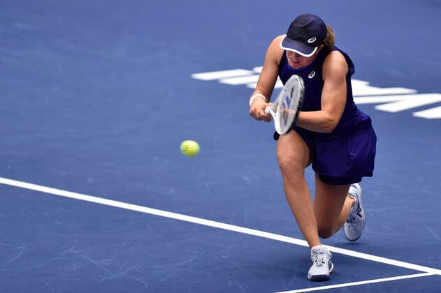 Iga Swiatek of Poland in action during the WTA, Tennis Damen Agel Open 2022 women s tennis tournament final match against Barbora Krejcikova of Czech Republic, on October 9, 2022, in Ostrava, Czech Republic. (CTKxPhoto JaroslavxOzana) CTKPhotoP2022100904988  JAO 18
