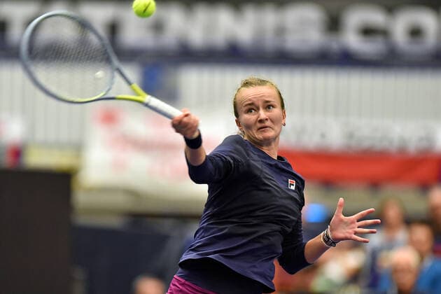 2022.10.09 Ostrava Tenis ziemny, turniej kobiet, turniej WTA, Tennis Damen Ostrawa, AGEL Open 2022, Final Iga Swiatek - Barbora Krejcikova N z Barbora Krejcikova Foto Krzysztof Porebski PressFocus 2022.10.09 Ostrava Tennis, women, WTA tournament Ostrava AGEL Open 2022, Final game Iga Swiatek - Barbora Krejcikova Barbora Krejcikova Credit: Krzysztof Porebski PressFocus NEWSPIX.PL --- Newspix.pl POLAND OUT!  20221009PF_KP074