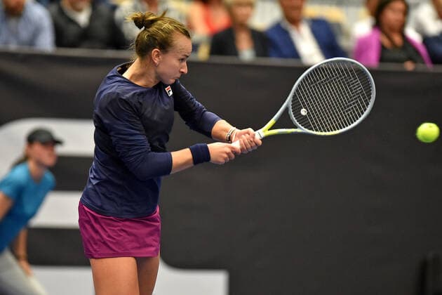 2022.10.09 Ostrava Tenis ziemny, turniej kobiet, turniej WTA, Tennis Damen Ostrawa, AGEL Open 2022, Final Iga Swiatek - Barbora Krejcikova N z Barbora Krejcikova Foto Krzysztof Porebski PressFocus 2022.10.09 Ostrava Tennis, women, WTA tournament Ostrava AGEL Open 2022, Final game Iga Swiatek - Barbora Krejcikova Barbora Krejcikova Credit: Krzysztof Porebski PressFocus NEWSPIX.PL --- Newspix.pl POLAND OUT!  20221009PF_KP076