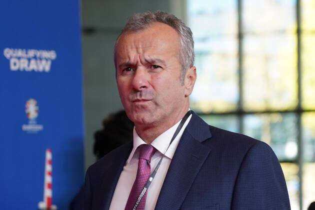 National coach Miodrag Radulovic Montenegro at the draw of the qualifying groups for the European Championship 2024 in the Festhalle Frankfurt 09 10 2022 EURO2024 Qualifying Draw EM 2024 Draw of the qualifying groups, Festhalle Frankfurt