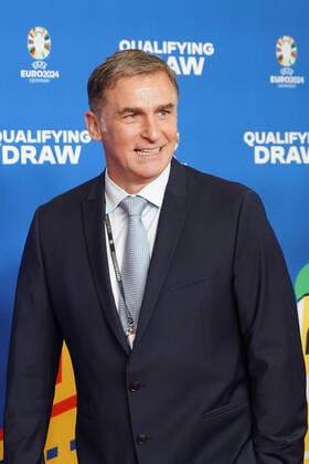 National coach Stefan Kuntz Turkey at the draw of the qualifying groups for the European Championship 2024 in the Frankfurt Festhalle Frankfurt 09 10 2022 EURO2024 Qualifying Draw EM 2024 Draw of the qualifying groups, Festhalle Frankfurt