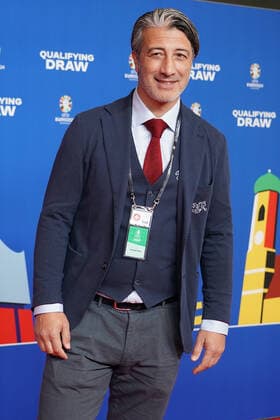 National coach Murat Yakin Switzerland at the draw of the qualifying groups for the European Championship 2024 in the Frankfurt Festhalle Frankfurt 09 10 2022 EURO2024 Qualifying Draw EM 2024 Draw of the qualifying groups, Festhalle Frankfurt