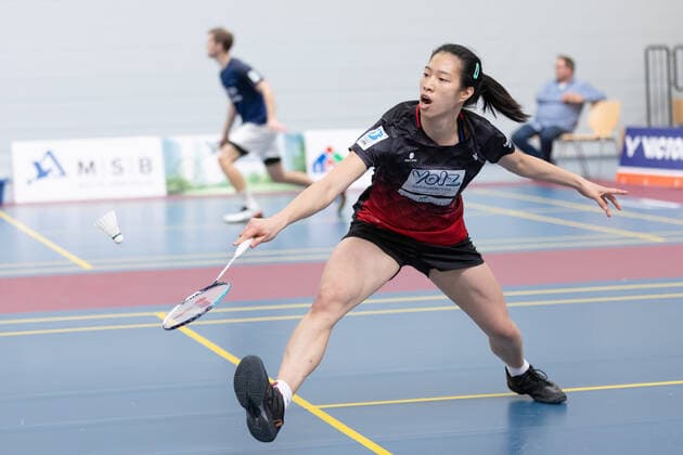 SV Fun Ball Dortelweil TV Refrath, Badminton Bundesliga Yvonne Li SV Fun Ball Dortelweil Badminton Bundesliga match between SV Fun Ball Dortelweil and TV Refrath on 9 October 2022 in Bad Vilbel Dortelweil , Bad Vilbel Hesse Germany Sports Hall of the European School Rhein Main