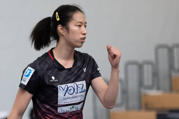 SV Fun Ball Dortelweil TV Refrath, Badminton Bundesliga Yvonne Li SV Fun Ball Dortelweil Badminton Bundesliga match between SV Fun Ball Dortelweil and TV Refrath on 9 October 2022 in Bad Vilbel Dortelweil , Bad Vilbel Hesse Germany Sports Hall of the European School Rhein Main