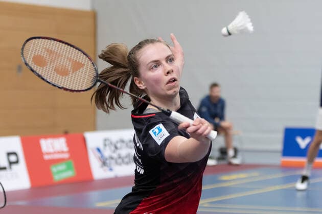 SV Fun Ball Dortelweil TV Refrath, Badminton Bundesliga Julie Macpherson SV Fun Ball Dortelweil Badminton Bundesliga match between SV Fun Ball Dortelweil and TV Refrath on 9 October 2022 in Bad Vilbel Dortelweil , Bad Vilbel Hesse Germany Sports Hall of the European School Rhein Main