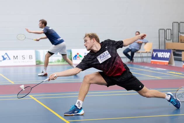 SV Fun Ball Dortelweil TV Refrath, Badminton Bundesliga Mads Vestergaard SV Fun Ball Dortelweil Badminton Bundesliga match between SV Fun Ball Dortelweil and TV Refrath on 9 October 2022 in Bad Vilbel Dortelweil , Bad Vilbel Hesse Germany European School Sports Hall Rhein Main