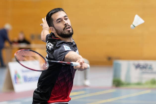 SV Fun Ball Dortelweil TV Refrath, Badminton Bundesliga Luis Enrique Penalver SV Fun Ball Dortelweil Badminton Bundesliga match between SV Fun Ball Dortelweil and TV Refrath on 9 October 2022 in Bad Vilbel Dortelweil , Bad Vilbel Hesse Germany Sporthalle der Europäischen Schule Rhein Main