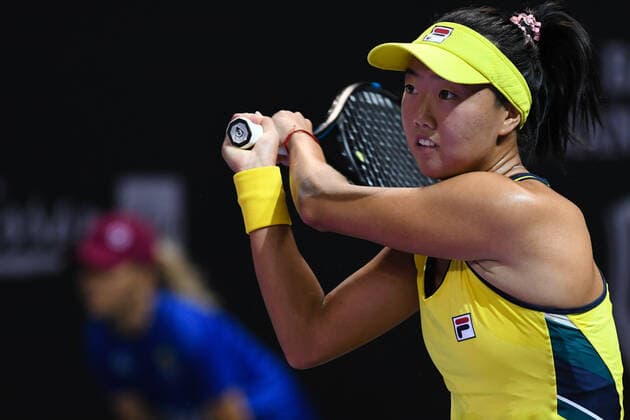 Transylvania Open: WTA, Tennis Damen 250 Tennis Damen Tournament in Cluj-Napoca, BT Arena, 8-16 October 2022 Ann LI in action during her match against Anastasia POTAPOVA , during WTA 250 Transylvania Open, held in BT Arena, Cluj Napoca 8-16 October 2022 Medias Sibiu Copyright: xANCAxTEPEIx
