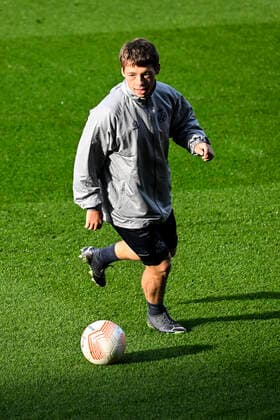 Union s Arnaud Dony pictured in action during a training session of Belgian soccer team Royale Union Saint-Gilloise, Wednesday 12 October 2022 in Leuven, in preparation of tomorrow s game against Portuguese Braga SC on the fourth day of the Uefa Europa League group stage. TOMxGOYVAERTS  x46919249x