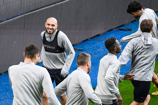 Union s Teddy Teuma pictured during a training session of Belgian soccer team Royale Union Saint-Gilloise, Wednesday 12 October 2022 in Leuven, in preparation of tomorrow s game against Portuguese Braga SC on the fourth day of the Uefa Europa League group stage. TOMxGOYVAERTS  x46920662x