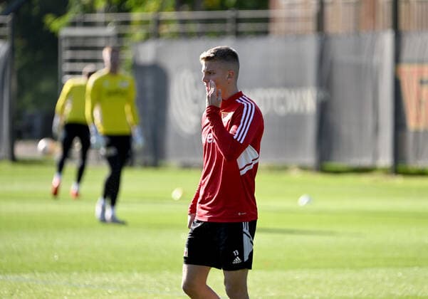 Football, men, season 2022 2023, Europa League, 1 FC Union Berlin, final training before the Europa League match 1 FC Union Berlin Malmö FF, in the picture Andras Schäfer 1 FC Union , 12 10 2022, Copyright: xMatthiasxKochx