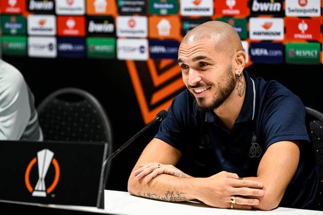 Union s Teddy Teuma pictured during a press conference, PK, Pressekonferenz of Belgian soccer team Royale Union Saint-Gilloise, Wednesday 12 October 2022 in Leuven, in preparation of tomorrow s game against Portuguese Braga SC on the fourth day of the Uefa Europa League group stage. TOMxGOYVAERTS  x46928621x