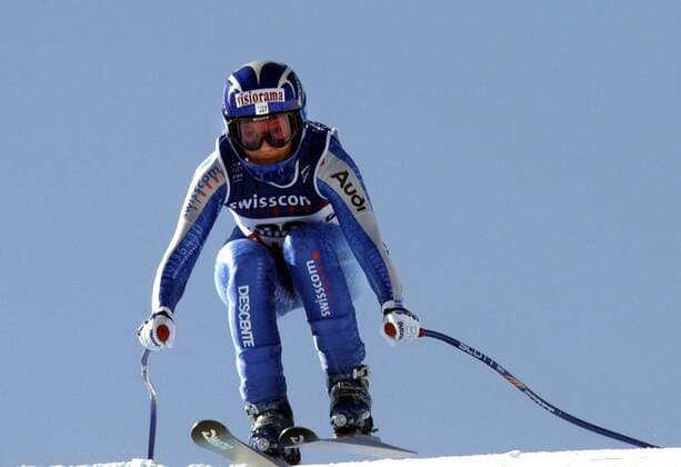 ST MORITZ 20030209 Schweiziskan Corinne Rey Bellet kom pa delad silverplats i damernas störtlopp vid VM i St Moritz söndagen den 9:e februari 2003. ST MORITZ Schweiz x50010x *** ST MORITZ 20030209 Switzerlands Corinne Rey Bellet shared silver in the womens downhill at the WC in St Moritz on Sunday 9 February 2003 ST MORITZ Switzerland x50010x  Copyright: xJanerikxHenriksson TTx 50010