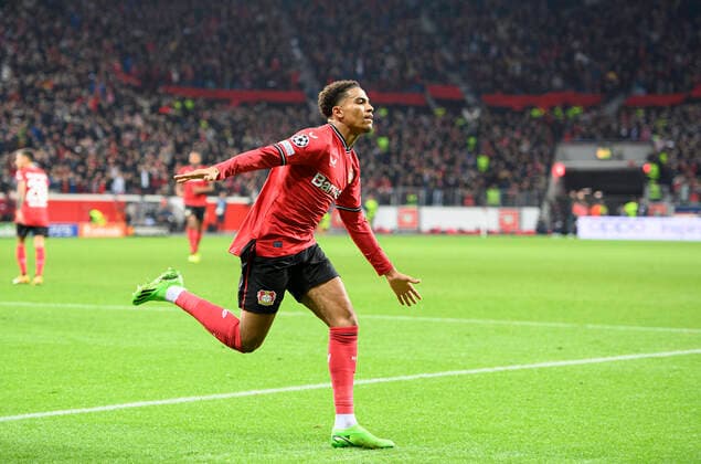Cheer Amine ADLI LEV the goal is disallowed Football Champions League, preliminary round 4 matchday, Bayer 04 Leverkusen LEV FC Porto 0 3, on 12 10 2022 in Leverkusen Germany Â