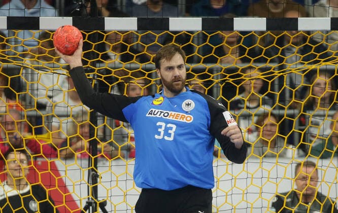 Mannheim , Handball international Germany vs Sweden , Andreas Wolff GER