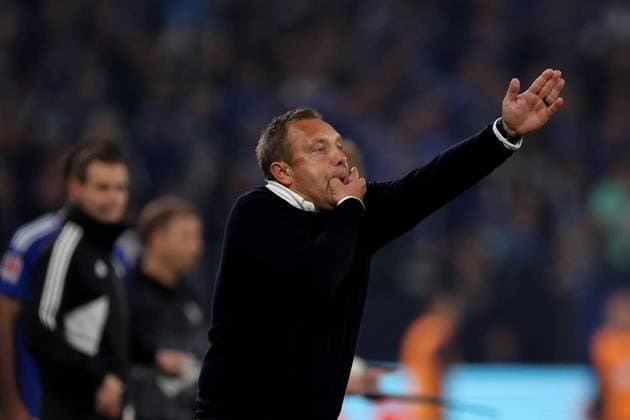 Head coach Andre Breitenreiter TSG 1899 Hoffenheim at the match Season 2022 23 FC Schalke 04 TSG 1899 Hoffenheim Copyright Thomas Pakusch Copyright: Thomas Pakusch