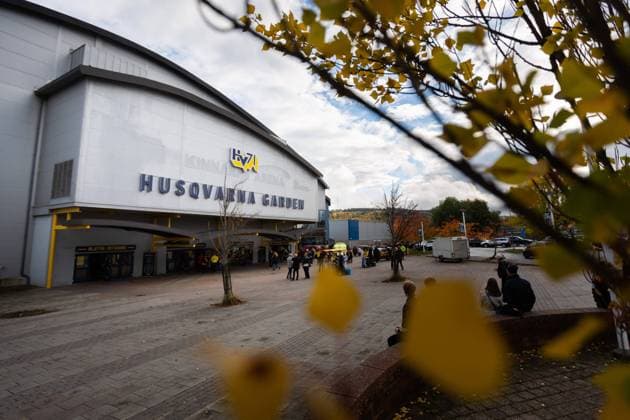 221015 Husqvarna Garden before the ice hockey match in the SHL between HV71 and Brynäs on October 15, 2022 in Jönköping,  Copyright: AXELxBOBERG BB221015AX005
