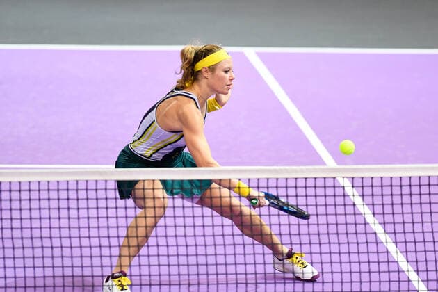 Transylvania Open: WTA, Tennis Damen 250 Tennis Damen Tournament in Cluj-Napoca, BT Arena, 8-16 October 2022 Doubles Semifinals: Laura Siegemund in action during WTA 250 Transylvania Open, held in BT Arena, Cluj Napoca 8-16 October 2022 Cluj-Napoca Cluj Copyright: xANCAxTEPEIx