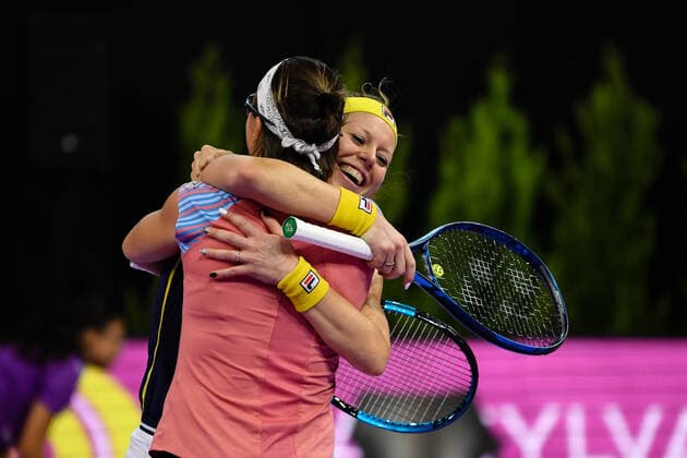 Transylvania Open: WTA, Tennis Damen 250 Tennis Damen Tournament in Cluj-Napoca, BT Arena, 8-16 October 2022 Doubles Finals:Doubles Finals: Kirsten Flipkens and Laura Siegemund, in action during WTA 250 Transylvania Open, held in BT Arena, Cluj Napoca 8-16 October 2022 won the WTA 250 Transylvania Open, held in BT Arena, Cluj Napoca 8-16 October 2022 Cluj-Napoca Cluj Copyright: xANCAxTEPEIx