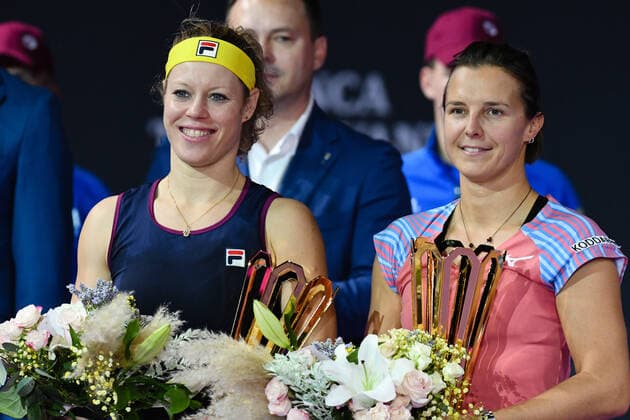Transylvania Open: WTA, Tennis Damen 250 Tennis Damen Tournament in Cluj-Napoca, BT Arena, 8-16 October 2022 Doubles Finals:Doubles Finals: Kirsten Flipkens and Laura Siegemund, in action during WTA 250 Transylvania Open, held in BT Arena, Cluj Napoca 8-16 October 2022 won the WTA 250 Transylvania Open, held in BT Arena, Cluj Napoca 8-16 October 2022 Cluj-Napoca Cluj Copyright: xANCAxTEPEIx