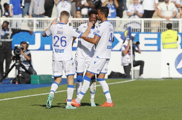 RECORD DATE NOT STATED (Auxerre) Joie Nuno Da Costa Football : Auxerre vs Nice - Ligue 1 - 16 10 2022 StephanieGrossetete Panoramic 