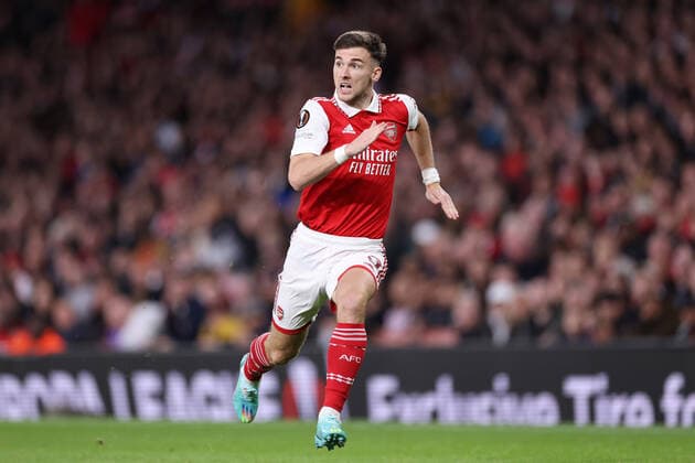 Arsenal gegen PSV Eindhoven 20. Oktober 2022, London Europa League Gruppenphase Arsenal gegen PSV Eindhoven Kieran Tierney von Arsenal Foto Jacques Feeney Abseits London UK  Copyright: xJacquesxFeeneyx xOffsidexOffside