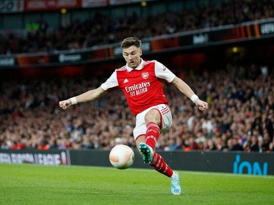 Mandatory Credit: Photo by Matt Impey Shutterstock (13481894v) Kieran Tierney of Arsenal Arsenal v PSV Eindhoven, Football, UEFA Europa League, Emirates Stadium, Islington, London, UK - 20 10 2022 Editorial use only Arsenal v PSV Eindhoven, Football, UEFA Europa League, Emirates Stadium, Islington, London, UK - 20 10 2022 Editorial use only Copyright: xMattxImpey Shutterstockx 13481894v