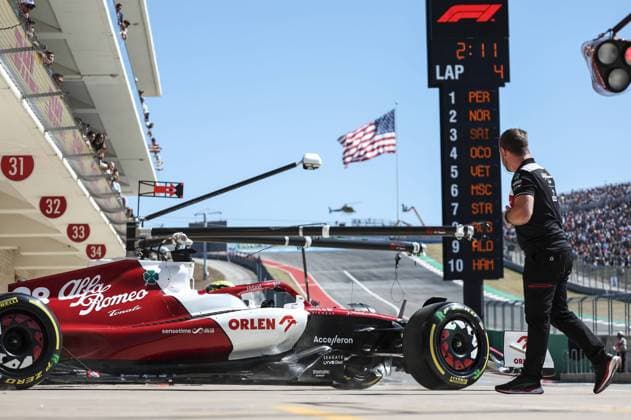 POURCHAIRE ThÃ o (fra), Alfa Romeo F1 Team ORLEN C42, portrait during the Formula 1 Aramco United States Grand Prix 2022, 19th round of the 2022 FIA Formula One World Championship, WM, Weltmeisterschaft from October 21 to 23, 2022 on the Circuit of the Americas, in Austin, Texas - F1 - UNITED STATES GRAND PRIX 2022 DPPI Panoramic  G00D5007