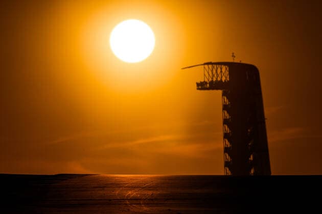 Sunset track illustration during the Formula 1 Aramco United States Grand Prix 2022, 19th round of the 2022 FIA Formula One World Championship, WM, Weltmeisterschaft from October 21 to 23, 2022 on the Circuit of the Americas, in Austin, Texas - F1 - UNITED STATES GRAND PRIX 2022 DPPI Panoramic  20221022_GOOD6335