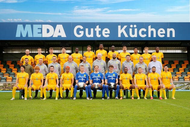 Straelen, Germany 22 October 2022 Regionalliga West 2022 2023 SV Straelen team shooting team photo team photo SV Straelen Tecklenburg stadium North Rhine-Westphalia Copyright: xFotostandx xvanxderxVeldenx