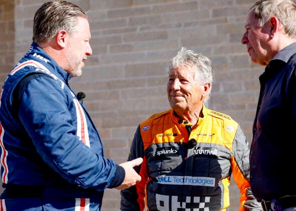 Zak Brown USA, McLaren F1 Team , Mario Andretti USA , F1 Grand Prix of USA at Circuit of The Americas on October 22, 2022 in Austin, United States of America Photo by HOCH ZWEI Austin United States of America