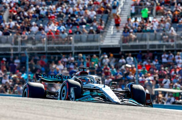 63 George Russell GBR, Mercedes AMG Petronas F1 Team , F1 Grand Prix of USA at Circuit of The Americas on October 22, 2022 in Austin, United States of America Photo by HOCH ZWEI Austin United States of America