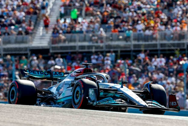63 George Russell GBR, Mercedes AMG Petronas F1 Team , F1 Grand Prix of USA at Circuit of The Americas on October 22, 2022 in Austin, United States of America Photo by HOCH ZWEI Austin United States of America