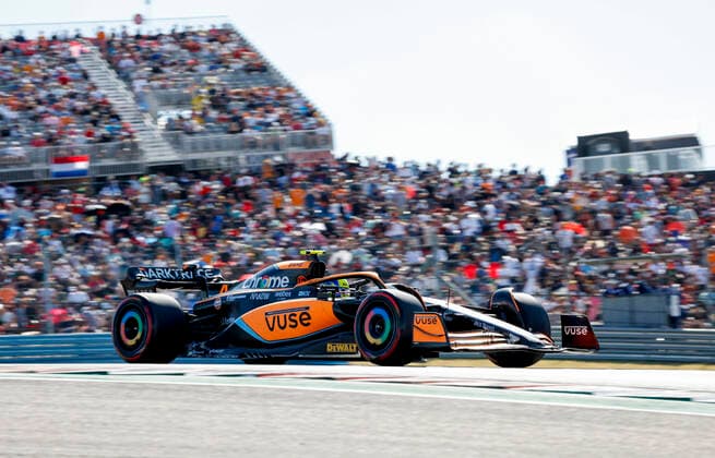 4 Lando Norris GBR, McLaren F1 Team , F1 Grand Prix of USA at Circuit of The Americas on October 22, 2022 in Austin, United States of America Photo by HOCH ZWEI Austin United States of America
