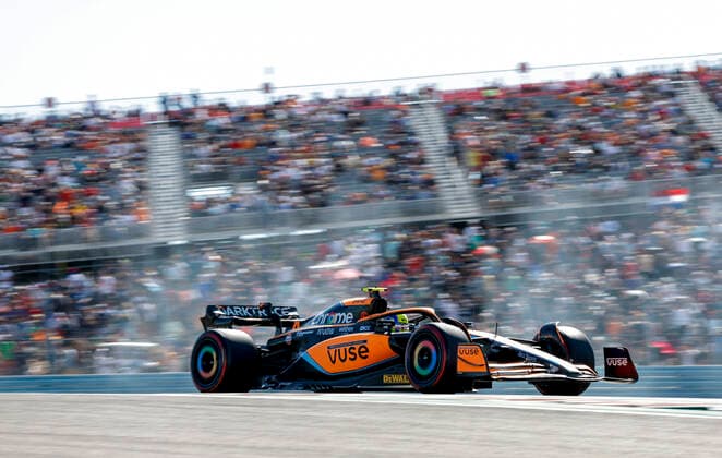 4 Lando Norris GBR, McLaren F1 Team , F1 Grand Prix of USA at Circuit of The Americas on October 22, 2022 in Austin, United States of America Photo by HOCH ZWEI Austin United States of America