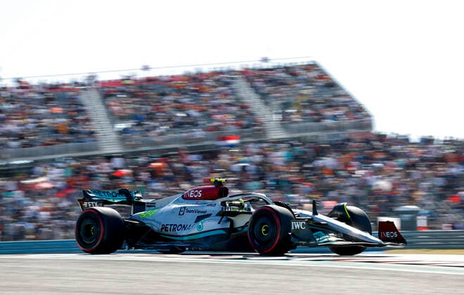 44 Lewis Hamilton GBR, Mercedes AMG Petronas F1 Team , F1 Grand Prix of USA at Circuit of The Americas on October 22, 2022 in Austin, United States of America Photo by HOCH ZWEI Austin United States of America
