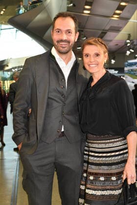 Evi Sachenbacher Stehle with husband Johannes Stehle Award of the Bavarian Sports Award 2022 honor, award, prize BMW World Munich 22 October 2022